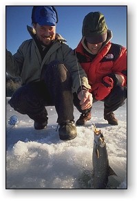 BWCA Icefishing for walleye lake trout northern pike splake brook